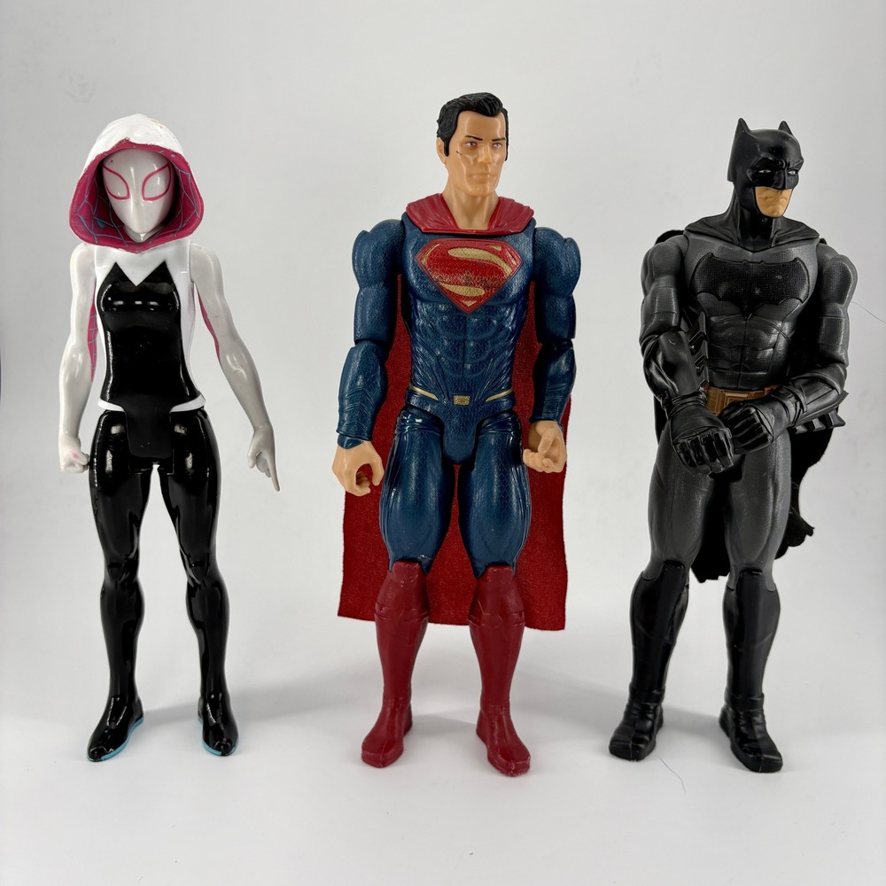 Marvel DC Superhero Action Figure Lot Spider-Man Batman Superman Iron Man 7pc - Picture 5 of 13